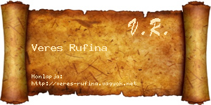 Veres Rufina névjegykártya